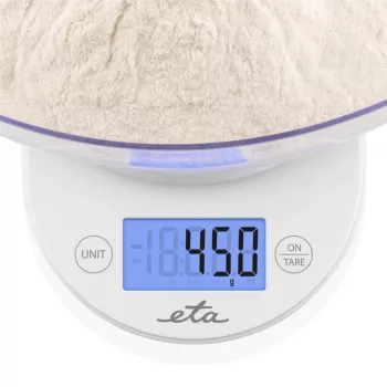 Virtuvinės svarstyklės su dubeniu ETA 577090000 Mari, 1 g padala, LCD, balta