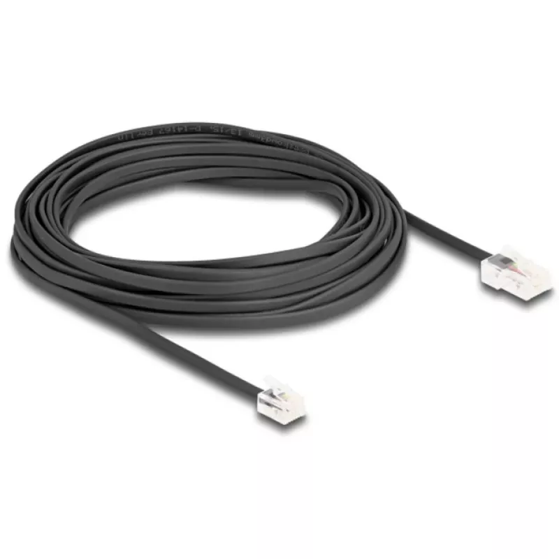 DeLOCK Telefono kabelis RJ45 kištukas į RJ11 kištuką juodas 10 m