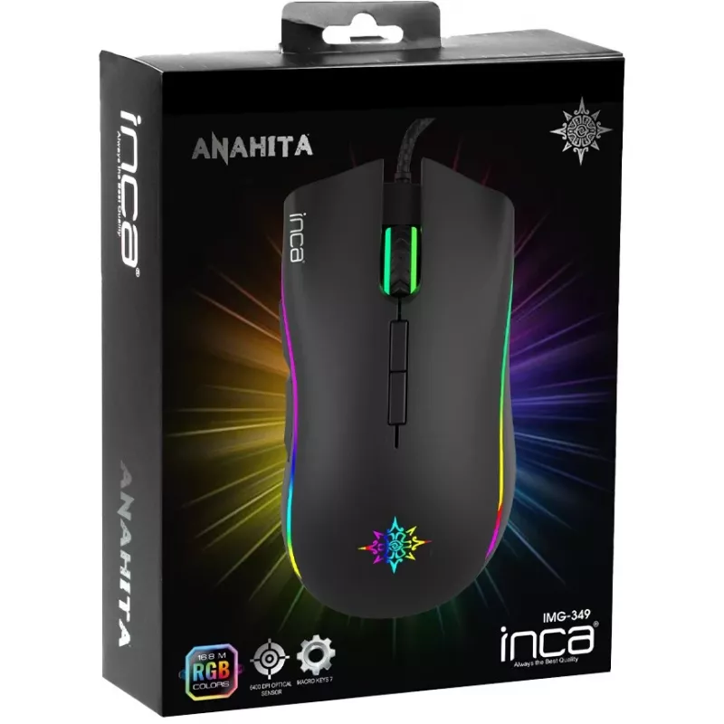 INCA Cian INCA ANAHITA RGB MACRO KEYS PROFESIONALI ŽAIDIMŲ PELĖ