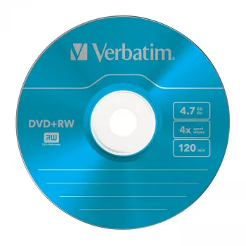 VERBATIM 43297 Verbatim DVD+RW plonas dėklas 5 vnt. 4,7 GB 4x spalvoti