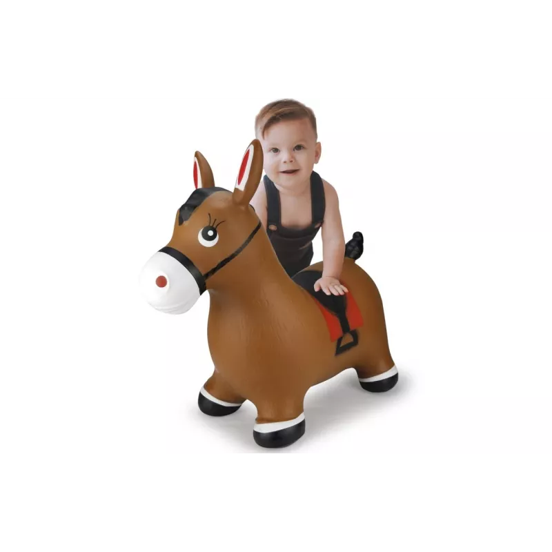 Pripučiamas žaislas gyvūnas Jamara Hopping Animal Horse ruda su pompa
