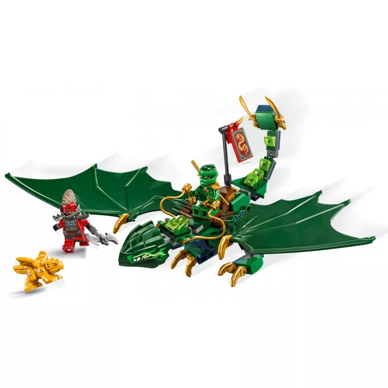 Konstrukcinis žaidimų rinkinys LEGO NINJAGO 71829 Lloyd's Green Forest Dragon, 128 dalių, 2 minifigūrėlės, nuo 6 metų