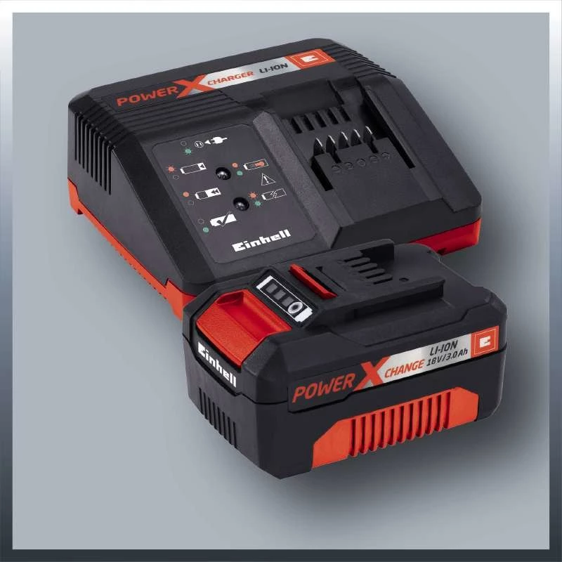 Einhell GE-LC 18 Li komplektas 2400 RPM juoda, raudona
