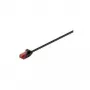 Wentronic Goobay CAT 6 plonas jungiamasis kabelis, U/UTP, juodas, 0,15 m - varinė gysla (71547)