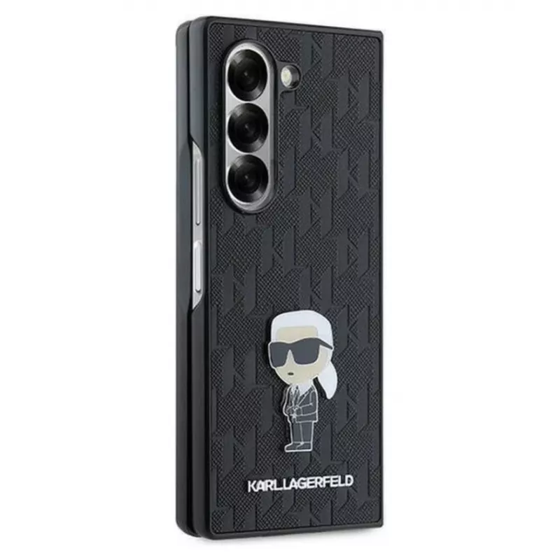 Karl Lagerfeld KLHCZFD6SAPKINPKK Galinis dangtelis Samsung Galaxy Z Fold6 plastikinis juodas