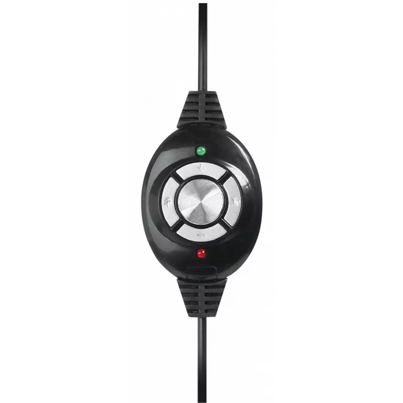 Ausinės MEDIA-TECH MT3573 laidinės binauralinės lankstomos su boom mikrofonu, 1,9 m laidas, USB, juodos