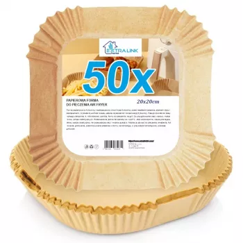 Popieriniai įdėklai gruzdintuvei 20×20 cm, pakuotė 50 vnt. — Extralink HOME