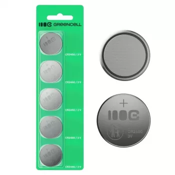 Green Cell CR2450 3V ličio monetinė baterija, 5 vnt. pakuotė
