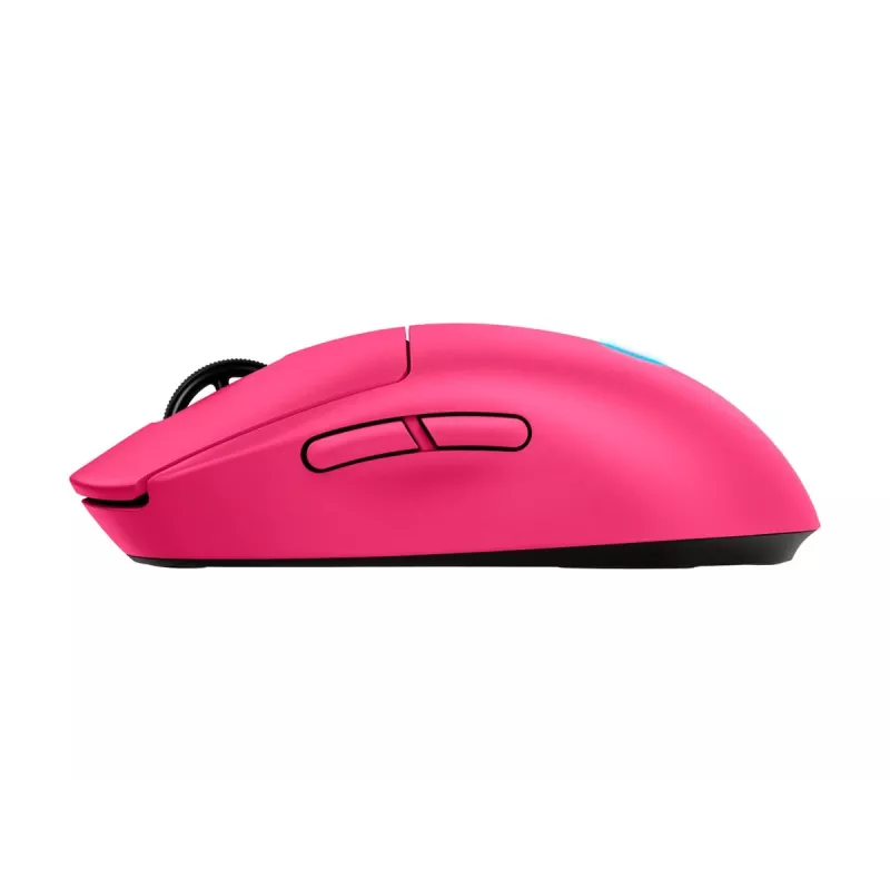 Logitech G PRO 2 – žaidimų pelė – dešiniarankiams ir kairiarankiams – optinė – 8 mygtukai – belaidė, laidinė – 2,4 GHz, USB – USB Logitech LIGHTSPEED imtuvas – rožinė (910-007310)
