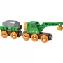 BRIO Clever Crane Wagon Lift and Load juodai žalias