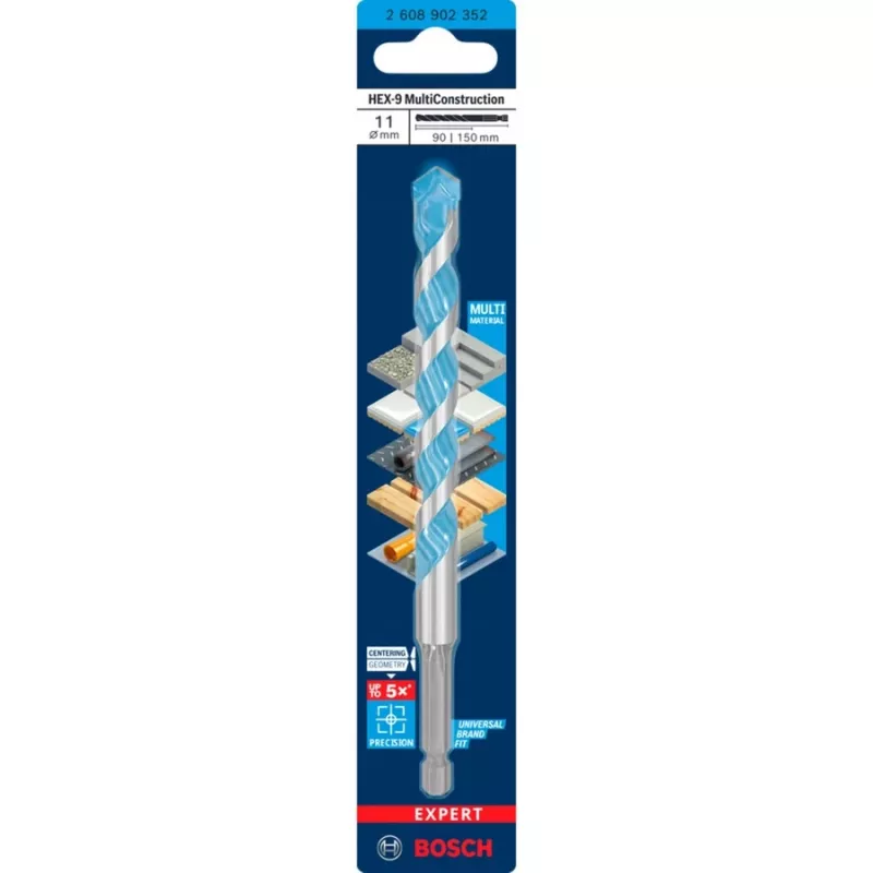 Grąžtas Bosch Expert HEX-9 Multi Construction Ø11 mm, HEX kotas
