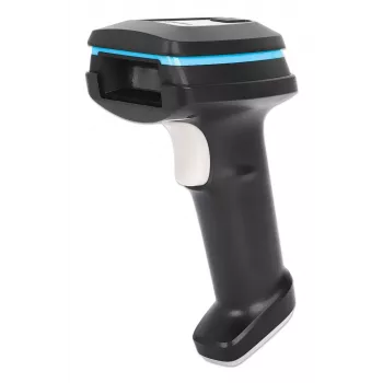 Manhattan 2D ilgo nuotolio LED brūkšninių kodų skaitytuvas, USB, 450 mm skaitymo gylis, atsparus iki 100 000 liuksų šviesai (saulės šviesa), palaiko 1D (21 versijos) ir 2D (10 versijų) simbolius, RJ45 į USB 1,8 m laidas (USB-A), juodas, 3 metų garantija