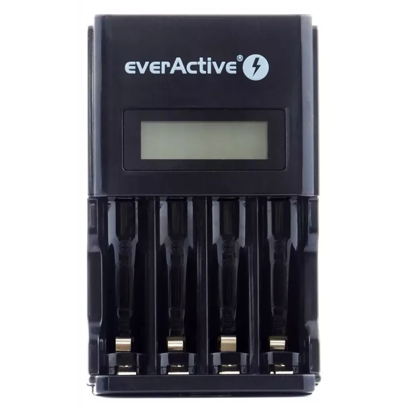 Baterijų kroviklis everActive NC450B – 4 celių AAA kroviklis, 110/230V AC, juodas