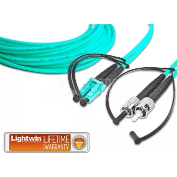 Lightwin LDP-50 LC-ST 1.0 OM3 šviesolaidinis kabelis 1 m, vandens spalvos