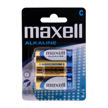 Vienkartinė baterija MAXELL LR14 (C) šarminė 1,5 V, 2 vnt., lizdinė pakuotė