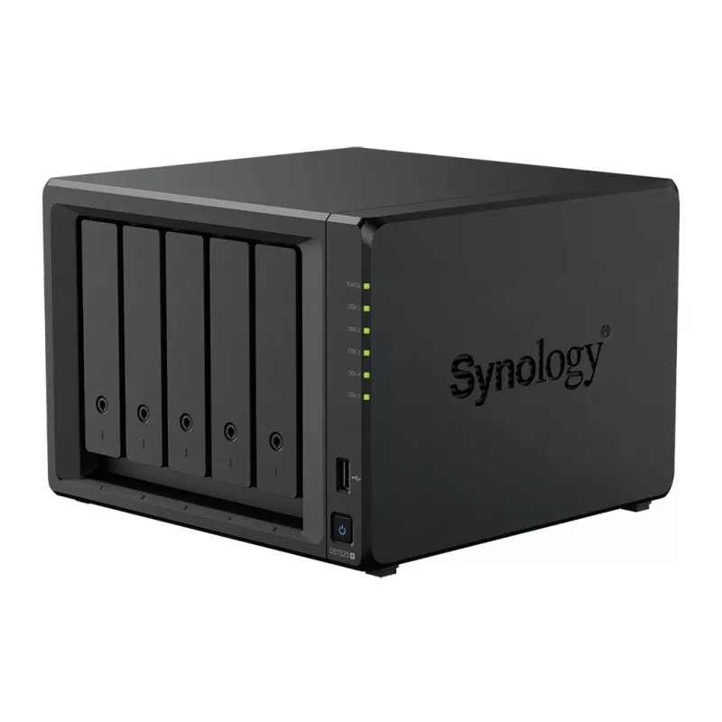 Synology DiskStation DS1525+ NAS/saugyklos serveris Ryzen Embedded V1500B 8 GB DDR4 0 TB Juodas