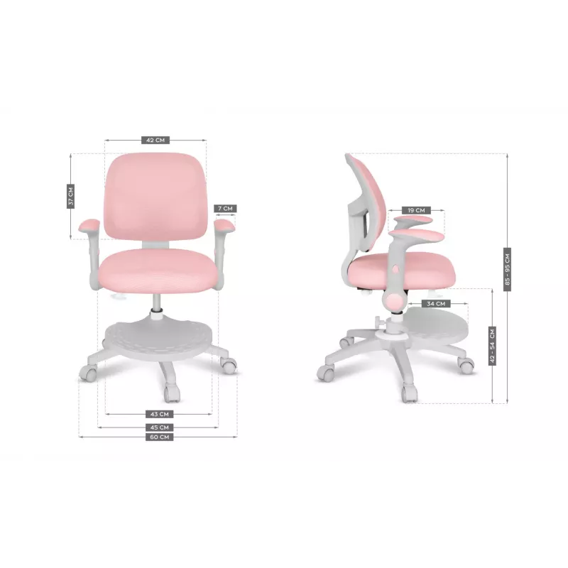 Fotel obrotowy Junior 5.0 Pink