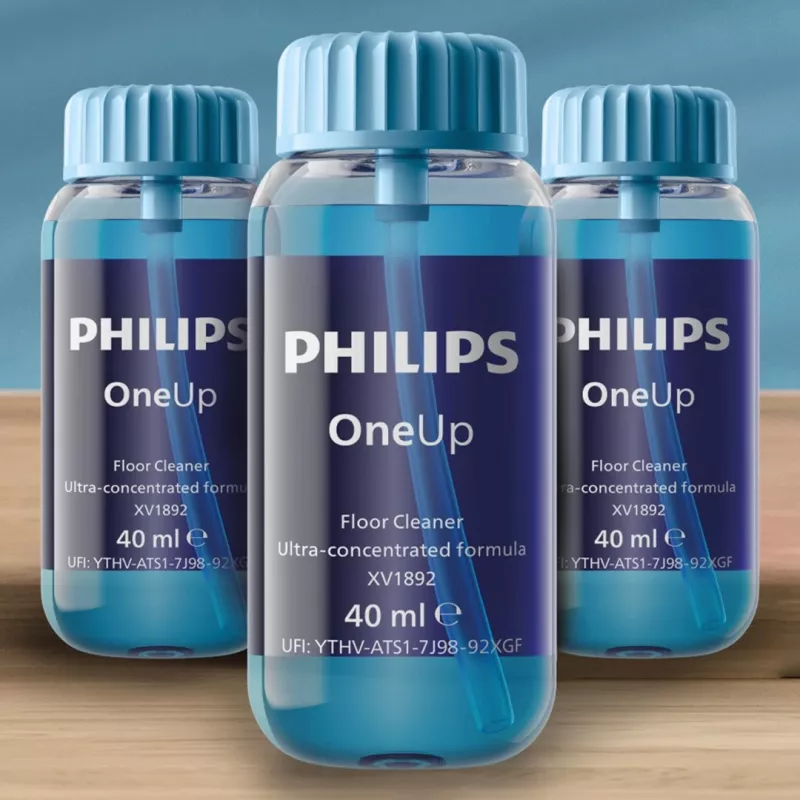 Philips OneUp itin koncentruotas grindų valiklis, skirtas šluotai su purkštuvu, mėlynas, 40 ml, skystis (koncentratas), Philips OneUp, 30 mm