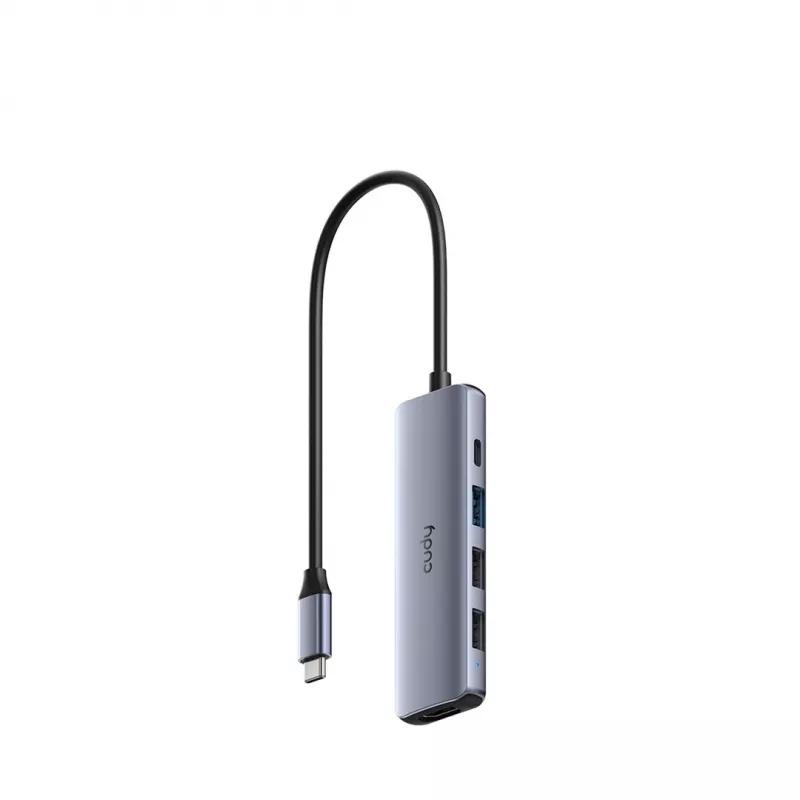 CUDY UH405 5-in-1 USB-C centras su HDMI 4K
