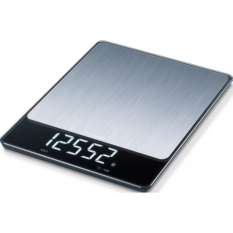 Virtuvinės svarstyklės Beurer KS 34 XL nerūdijančio plieno, talpa 5 kg, tikslumas 1 g
