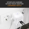 QOLTEC 52548 ilginimo lizdas su 3×AC kištukiniais lizdais ir USB prievadu