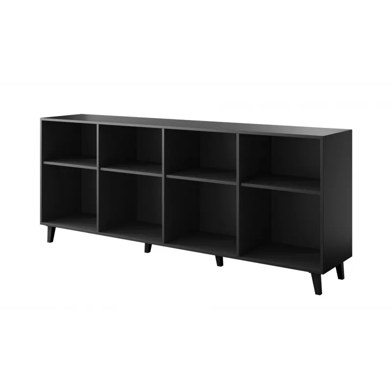 Komoda Cama Meble ETNA 2000×420×820 mm, juoda matinė
