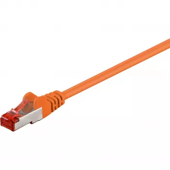 Wentronic Goobay CAT 6 jungiamasis kabelis, S/FTP (PiMF), oranžinis, 5 m - be halogenų (LSZH), varis (93475)