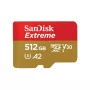 „SanDisk Extreme“ 512 GB microSDXC atminties kortelė UHS-I A1 V30 U3 10 klasė, skaitymas 190 MB/s, rašymas 130 MB/s, su SD adapteriu