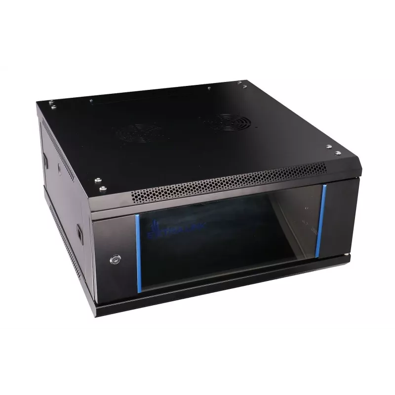 Sieninis tinklo spintos korpusas Extralink 4U 600x600 Juodas