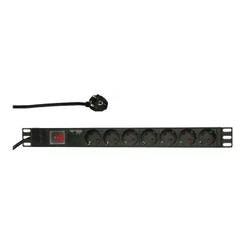 Apsauginis įtampos filtras LogiLink PDU7C01 juodas 7 kištukiniai lizdai 230 V 2 m