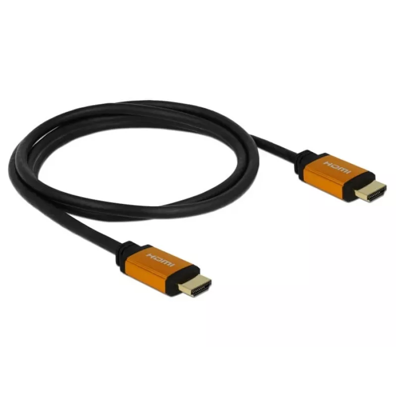 HDMI kabelis DeLOCK 85728 1,5 m Type A juodas auksuotas