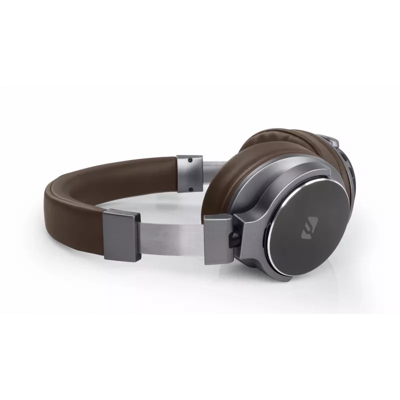 Belaidės ausinės Muse M-278 BT, ant ausų, Micro-USB, Bluetooth, ruda, sidabrinė