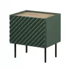 Naktinis staliukų komplektas cama meble ONDA 2 vnt 50×40×H54 cm, žalios spalvos, MDF/medžio drožlių plokštė, 16 mm rėmas