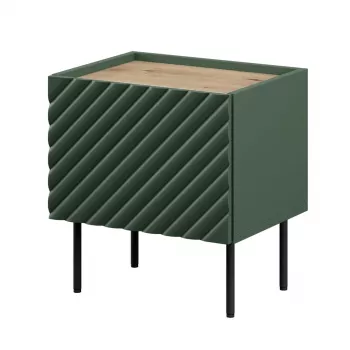 Naktinis staliukų komplektas cama meble ONDA 2 vnt 50×40×H54 cm, žalios spalvos, MDF/medžio drožlių plokštė, 16 mm rėmas