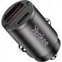Automobilinis įkroviklis YENKEE CAR 02 Power Delivery 30W su USB-A ir USB-C prievadais