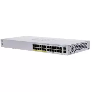 Cisco Business 110 Series 110-24PP - jungiklis - nevaldomas - 12 x 10/100/1000 (PoE) + 12 x 10/100/1000 + 2 x Combo Gigabit SFP - stalinis, montuojamas į stovą, montuojamas ant sienos - PoE (100