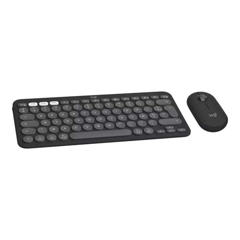 Logitech Pebble 2 Combo for Mac belaidė klaviatūra ir pelė QWERTZ vokiškas išdėstymas grafitas