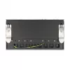 Patch panel DELOCK Mini Desktop RJ45 8 prievadų Cat.6A ekranuotas juodas ant stalo, sienos ar DIN bėgio