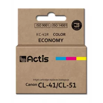 Suderinama rašalo kasetė ACTIS KC-41R – Cyan, Magenta, Geltona, dažų pagrindu, standartinė talpa, skirta Canon CL-41/CL-51