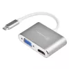 Išorinis vaizdo adapteris SILVERSTONE EP16 USB-C 3.1 su HDMI ir VGA išėjimais