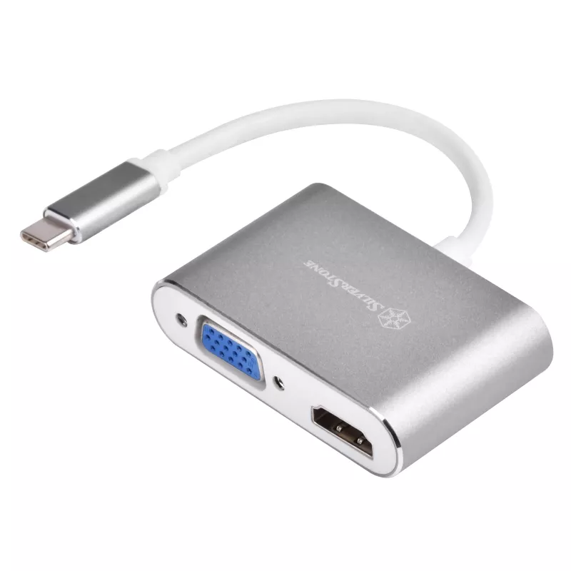 Išorinis vaizdo adapteris SILVERSTONE EP16 USB-C 3.1 su HDMI ir VGA išėjimais