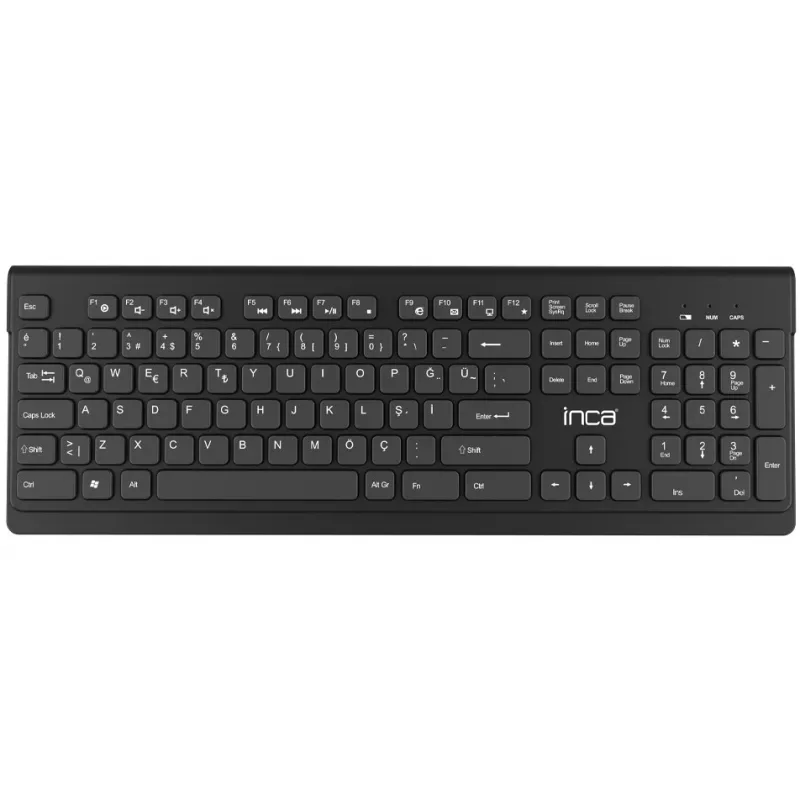 Inca IWS-519 belaidė klaviatūra ir pelė RF QWERTY turkiškas juodas