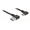 USB laidas DeLOCK EASY-USB 2.0 Type-A kištukas į Type-C kištuką 0,5 m juodas