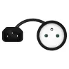 Savio CL-180 maitinimo adapterio kabelis IEC C14 į CEE 7/5, 15 cm