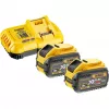 DeWALT DCB118Y2T-QW Įkroviklis ir 2×12 Ah XR FLEXVOLT akumuliatoriai