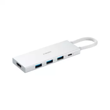 USB šakotuvas Xiaomi XMDS05YM 5-in-1 Type-C USB 3.2 Gen 1 Baltas