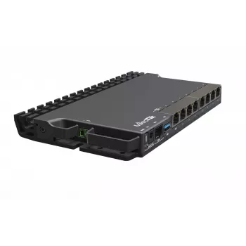 Laidinis maršrutizatorius MikroTik RB5009UG+S+IN — 1x RJ-45, 7x Gigabit varis, 1x SFP+, PoE, DC, 2,5GbE sąsaja, juodas