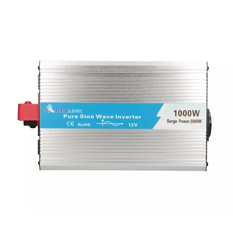 Įtampos keitiklis Extralink OPIP-1000W 12V 230V 1000W grynas sinusas