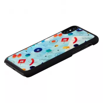Dėklas iKins iPhone XS / XS Max juodas uolienos raštas, apsauginis užpakalinis dangtelis