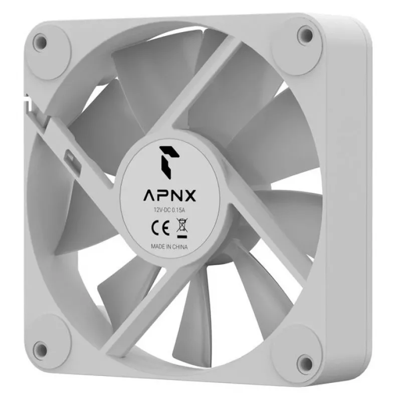 Ventiliatorius APNX FP1-Q 120 PWM ARGB-WT 120mm, PWM valdymas, ARGB apšvietimas, baltas rėmelis